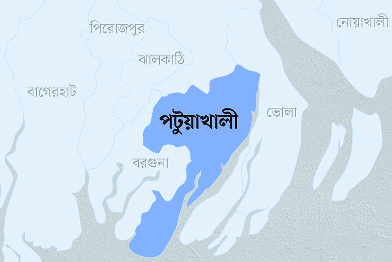 পটুয়াখালী জেলার ম্যাপ