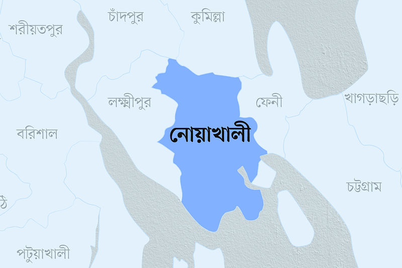 নোয়াখালী জেলার মানচিত্র