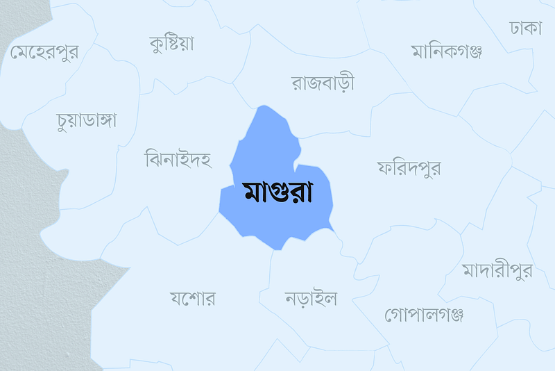 মাগুরা জেলার মানচিত্র