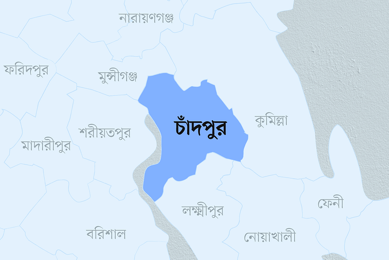 চাঁদপুর জেলার মানচিত্র