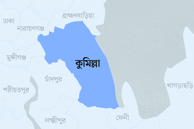 কুমিল্লা জেলার মানচিত্র