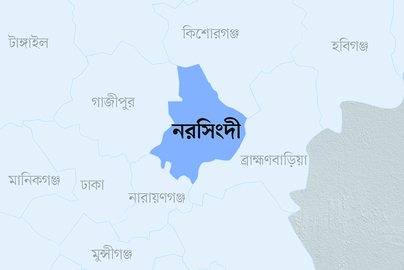 নরসিংদী জেলার মানচিত্র