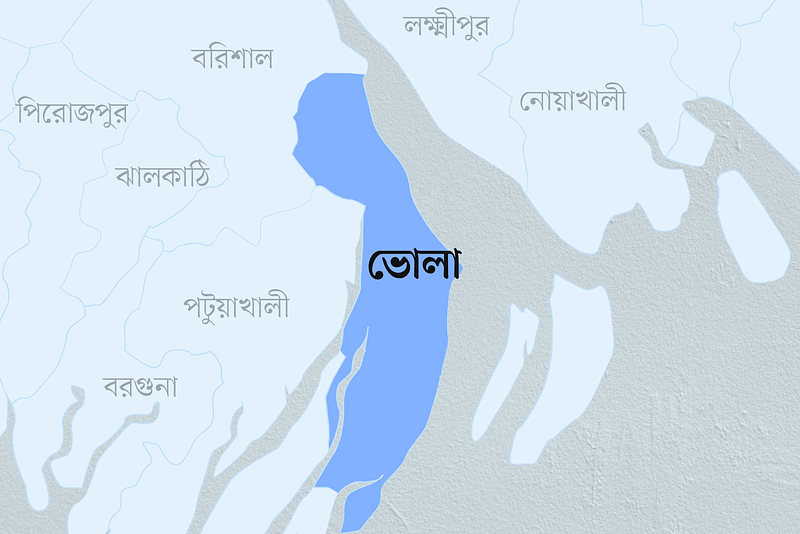 ভোলা জেলার মানচিত্র