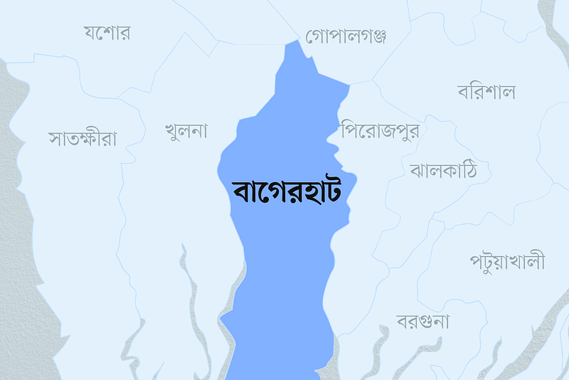 বাগেরহাট জেলার মানচিত্র