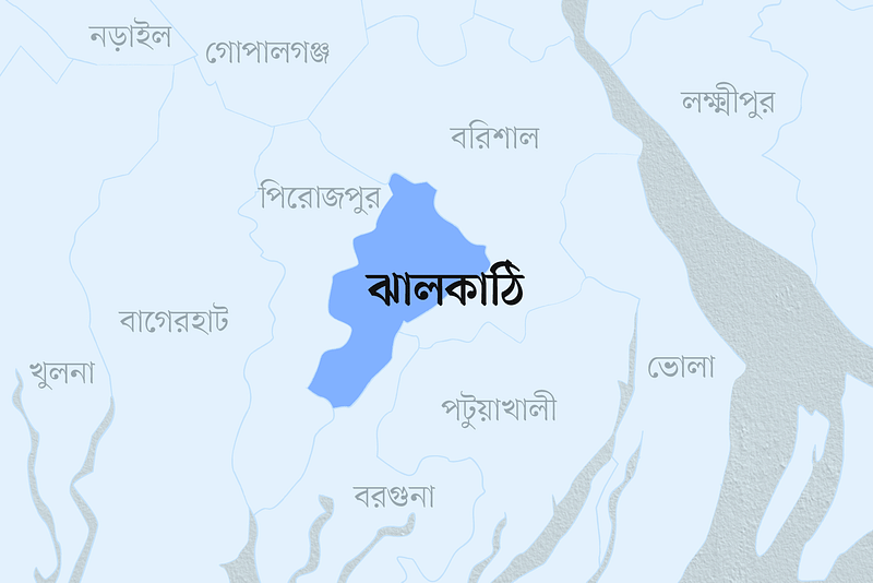 ঝালকাঠি জেলার মানচিত্র