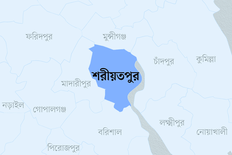 শরীয়তপুর জেলার মানচিত্র