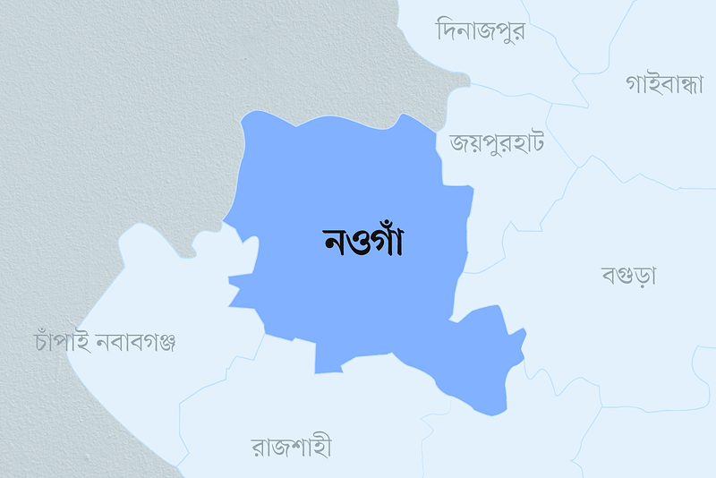 নওগাঁ জেলার মানচিত্র