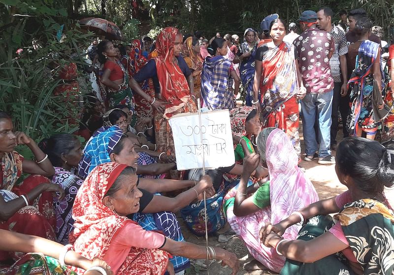 মজুরি বাড়ানোর দাবিতে প্রায় তিন সপ্তাহ আন্দোলন করেছিলেন চা–শ্রমিকেরা