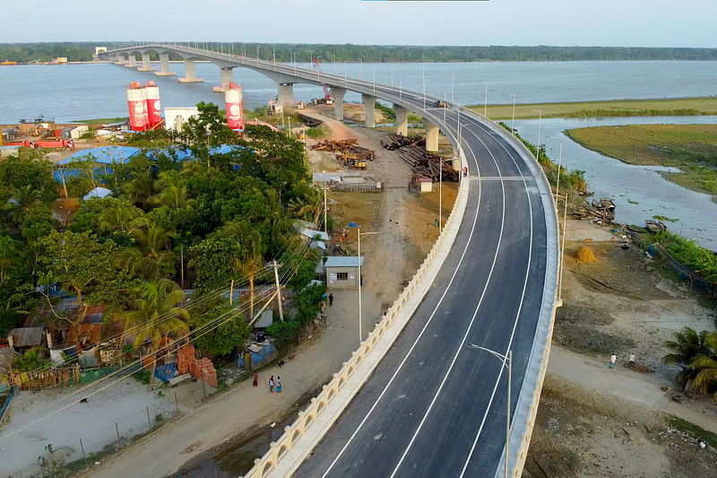 উদ্বোধনের অপেক্ষায় পিরোজপুরের কঁচা নদীর ওপর নির্মিত বঙ্গমাতা শেখ ফজিলাতুন্নেছা মুজিব অষ্টম বাংলাদেশ-চীন মৈত্রী সেতু