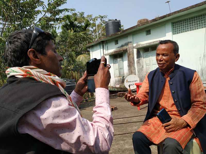 মান্দাই আসনের সিপিআইএম প্রার্থী রাধাচরণ দেববর্মা