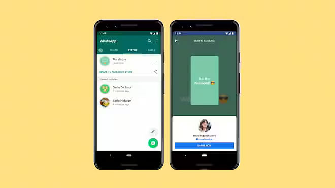 হোয়াটসঅ্যাপের স্ট্যাটাস হয়ে যাবে ফেসবুক স্টোরি