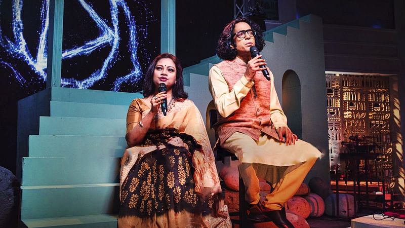 ‘আনন্দধারা’ গানের ভিডিওতে অদিতি মহসিন ও বাপ্পা মজুমদার। ছবি: কোক স্টুডিও বাংলার সৌজন্যে