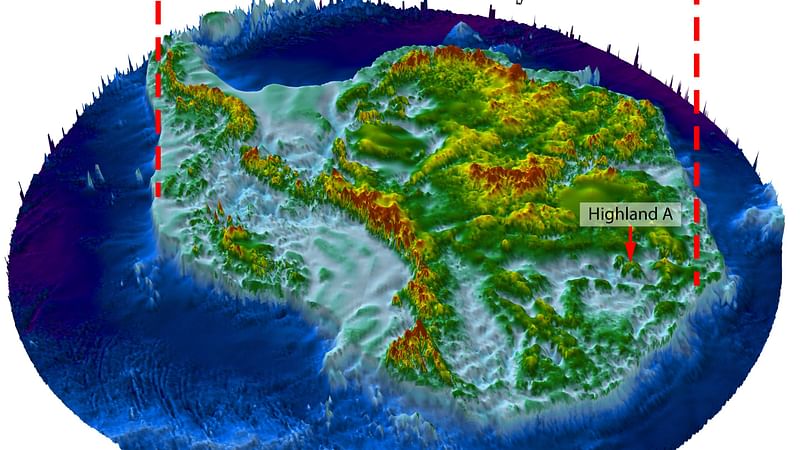অ্যান্টার্কটিকার বরফের নিচে ঢাকা পড়ে আছে এই ভূখণ্ড