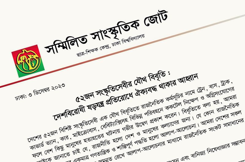 ককটেল নিক্ষেপ ও অগ্নিসংযোগের ঘটনায় উদ্বেগ প্রকাশ করা হয়েছে বিবৃতিতে