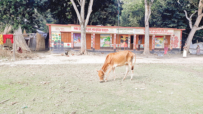 ফরিদপুরের সালথার কুমারকান্দা সরকারি প্রাথমিক বিদ্যালয়ে জমি নিয়ে বিরোধের জেরে নতুন ভবন নির্মাণ করা যাচ্ছে না। এতে শ্রেণিকক্ষ–সংকটসহ সমস্যায় জর্জরিত শিক্ষক-শিক্ষার্থীরা