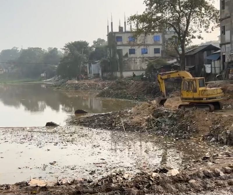 হবিগঞ্জের চুনারুঘাটের পুরাতন খোয়াই নদীর কচুরিপানা পরিষ্কারের পর নদীর বর্তমান অবস্থা