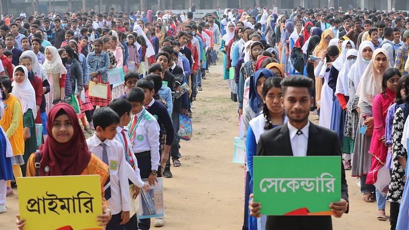 ডাচ্-বাংলা ব্যাংক-প্রথম আলো গণিত উৎসবে বগুড়া, জয়পুরহাট, সিরাজগঞ্জ ও গাইবান্ধা জেলার বিভিন্ন শিক্ষাপ্রতিষ্ঠানের ১ হাজার ২০০ শিক্ষার্থী অংশ নিয়েছে