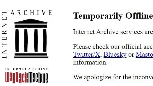 সাইবার হামলার পর বন্ধ করে দেওয়া হয়েছে ইন্টারনেট আর্কাইভের ওয়েবসাইট