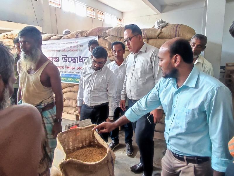 আজ থেকে প্রথমবারের মতো সন্দ্বীপে সরকারিভাবে ধান কেনা শুরু হয়েছে। আজ সকালে তোলা