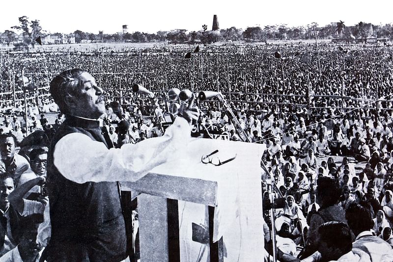 Bangabandhu delivers his historic speech on 7 March 1971