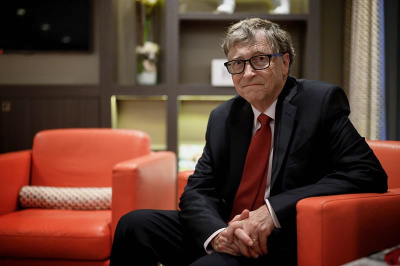 Bill Gates, poses for a picture on 9 October 2019, in Lyon, France.