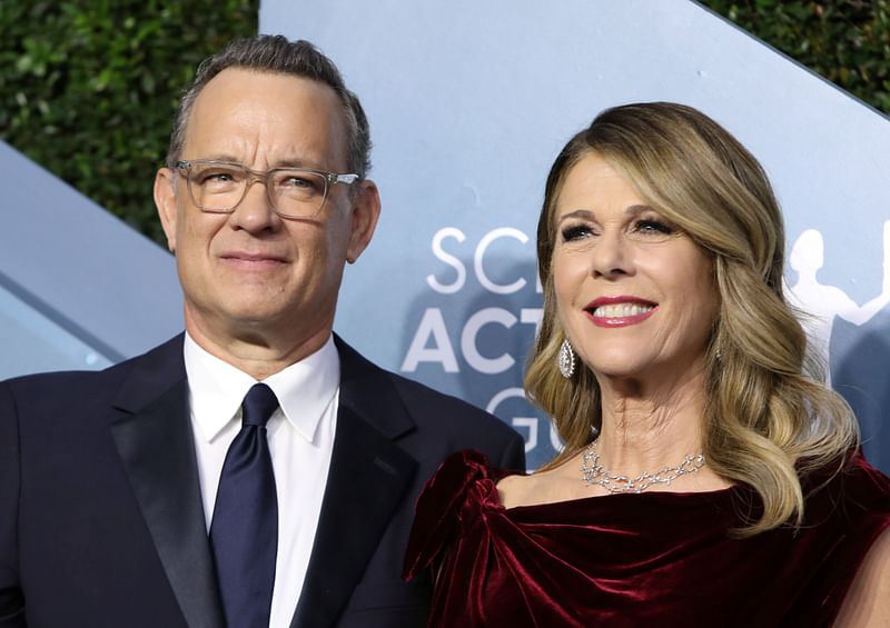 Tom Hanks and Rita Wilson at the 26th Screen Actors Guild Awards in Los Angeles, US on 19 January, 2020.