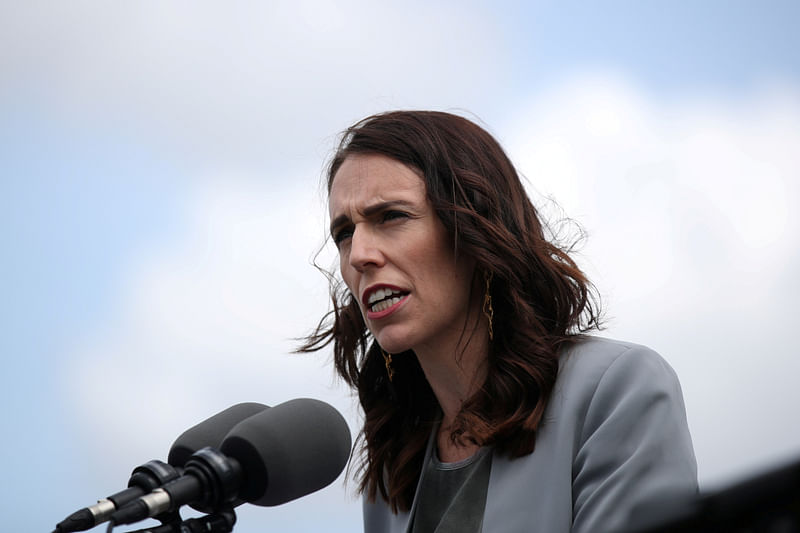 New Zealand prime minister Jacinda Ardern speaks during a joint press conference held with Australian prime minister Scott Morrison at Admiralty House in Sydney, Australia, 28 February 2020.