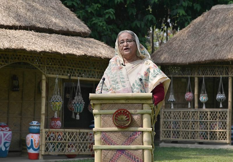 Prime minister Sheikh Hasina addresses the nation on 13 April 2020