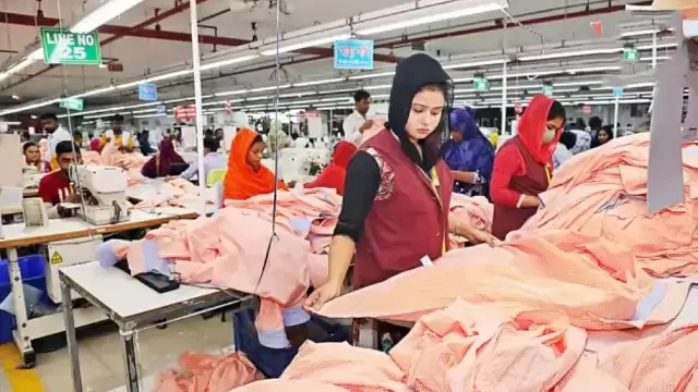 Readymade garments factory workers at work