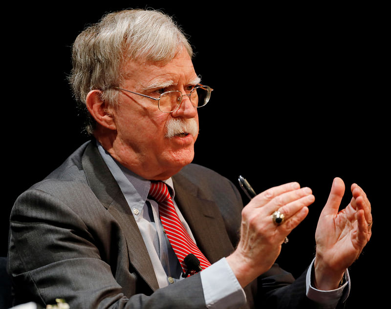 Former US national security advisor John Bolton speaks during a lecture at Duke University in Durham, North Carolina, US, 17 February 2020.