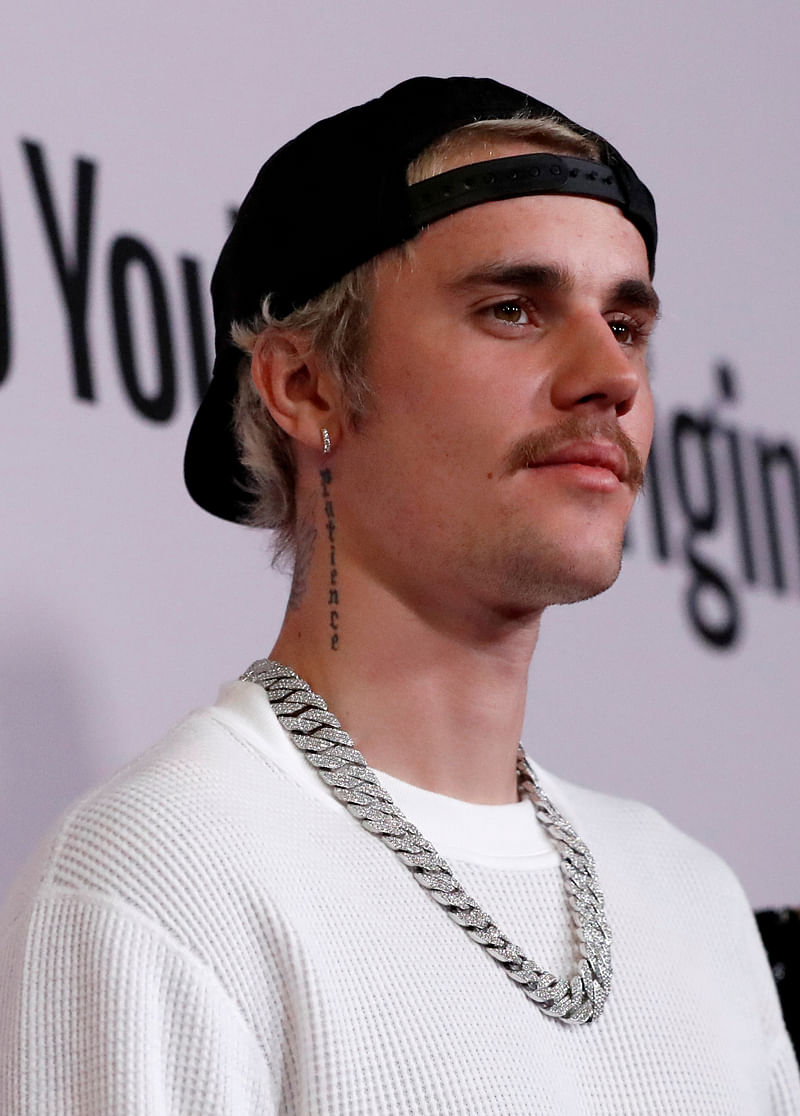 Singer Justin Bieber poses at the premiere for the documentary television series "Justin Bieber: Seasons" in Los Angeles, California, US, 27 January 2020.