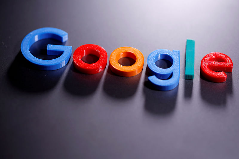 A 3D printed Google logo is seen in this illustration taken 12 April 2020.