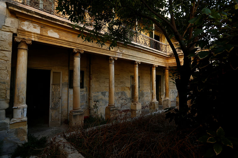 A belvedere stands on top of columns overlooking the garden at Villa Guardamangia, a former residence of Britain's Queen Elizabeth and Prince Philip, in Pieta, Malta, 1 July 2020.