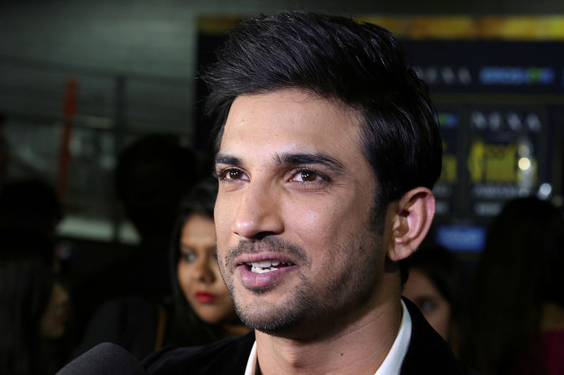 Actor Sushant Singh talks to the media on the green carpet at the International Indian Film Academy Rocks show at MetLife Stadium in East Rutherford, New Jersey, US, 14 July 2017.