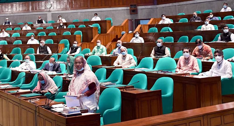 Prime minister Sheikh Hasina delivers her valedictory speech in the ninth session of the 11th parliament on 10 September 2020