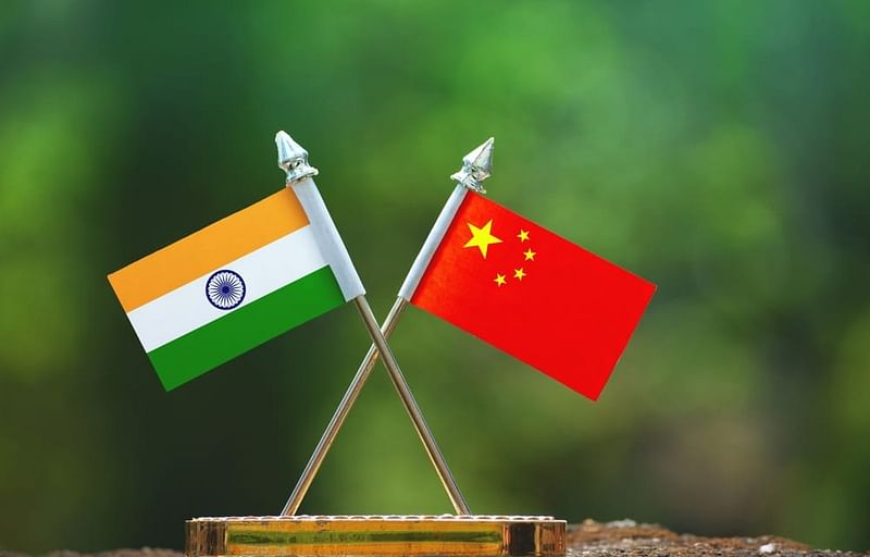 Flags of India and China