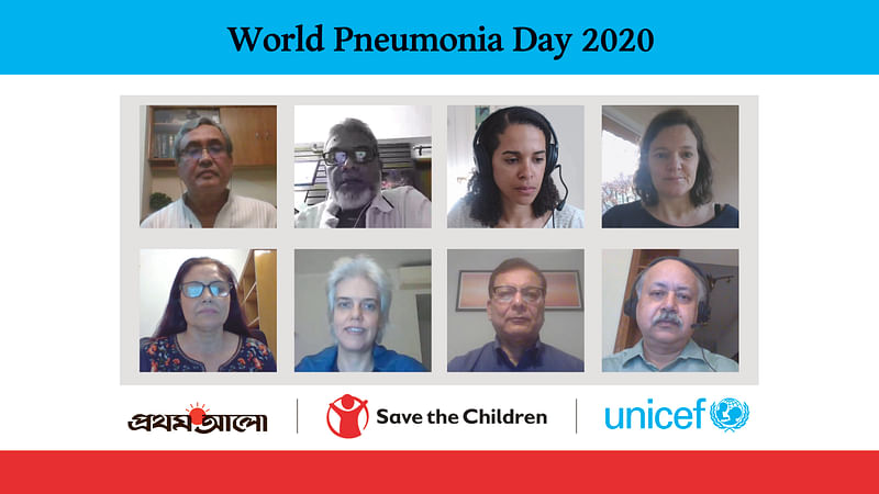 Participants at the roundtable organised by Save the Children, UNICEF and Prothom Alo on World Pneumonia Day