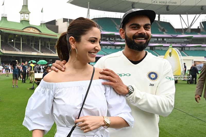 India's captain Virat Kohli and his wife Anushka Sharma