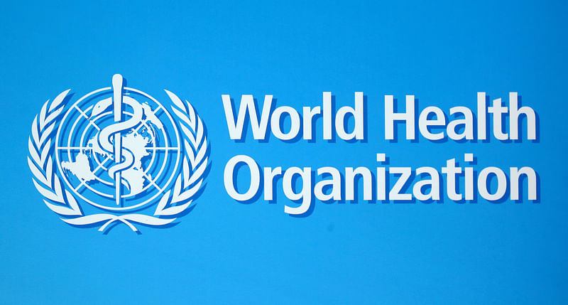 The logo of the World Health Organization (WHO), is seen before a news conference in Geneva, Switzerland, on 25 June 2020