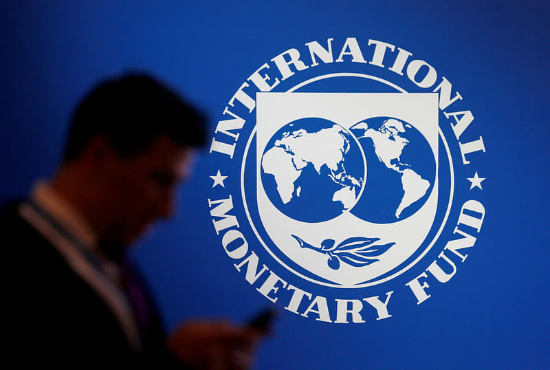 A logo of IMF