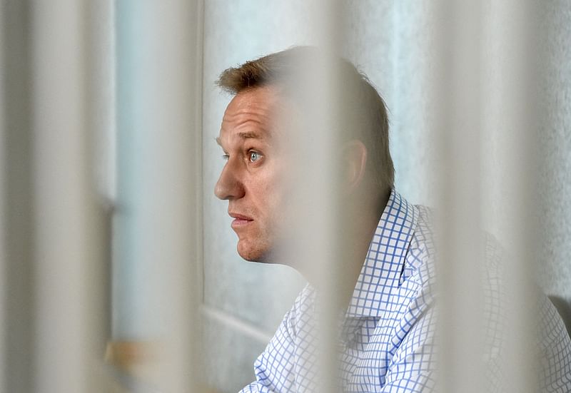 In this file photo taken on 24 June, 2019 Russian opposition leader Alexei Navalny attends a hearing at a court in Moscow