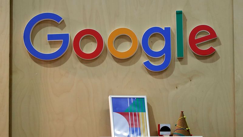 The Google logo is seen at the Young Entrepreneurs fair in Paris, France, on 7 February 2018