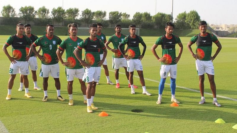 Bangladesh team practices in Doha, Qatar