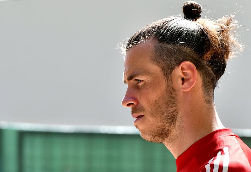 Wales' forward Gareth Bale takes part a training session at the Acqua Acetosa sporting centre in Rome on 24 June 2021, during the UEFA EURO 2020 European Football Championship.