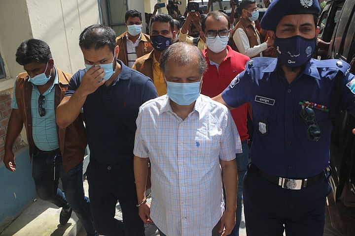 Mohammad Abul Hashem, among others, were produced before the court following a four day remand in a case filed over the fire incident that took place in Narayanganj on Thursday last.