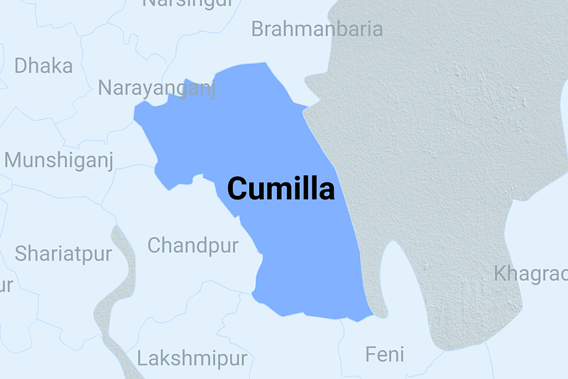 Map of Cumilla district