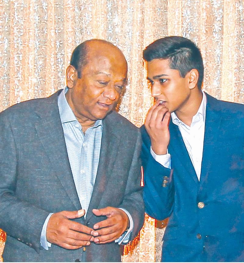 Latifur Rahman with grandson Faraaz Ayaat Hossain