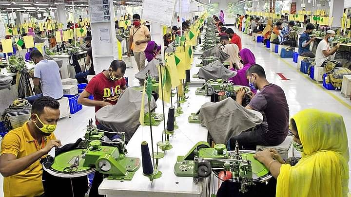 Workers at a garment factory