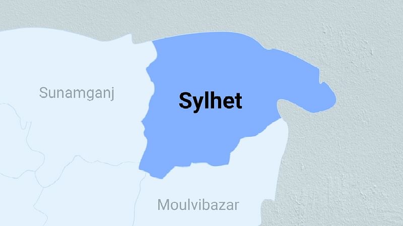 Map of Sylhet district