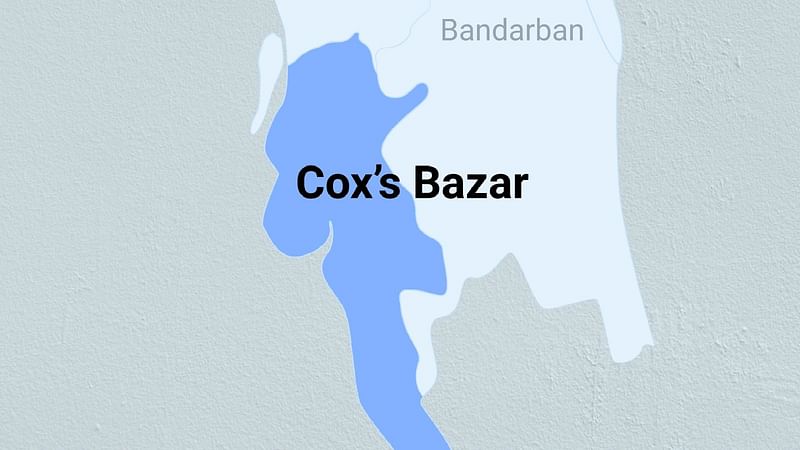 Map of Cox's Bazar district